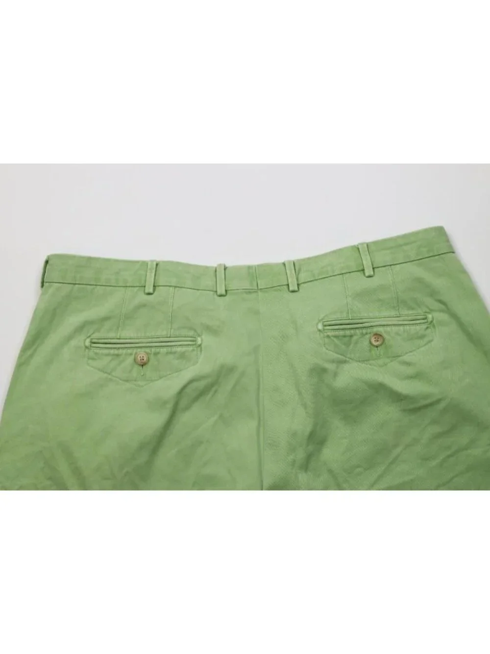 Peter Millar Mens 40 Faded Stonewash Golf Chino Shorts Green Pima Cotton